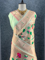 Pure Silk Kanchipuram Full Weaving Wedding Special Paithani Saree