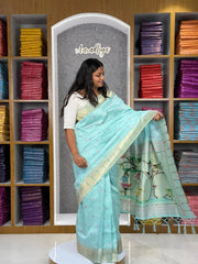 Pure Khadi Raw Silk Hiran Paithani Saree