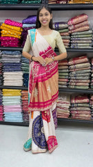 Pure Gaji Silk Rasmandal Bandhani Saree