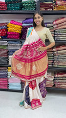 Pure Gaji Silk Rasmandal Bandhani Saree