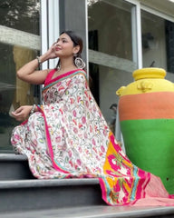 Pure Gajji Silk Bandhani Trending Saree